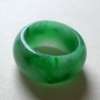 西门翡翠 天然翡翠戒指男款玉戒指 女款飘阳绿 绿指环尺寸19.2号